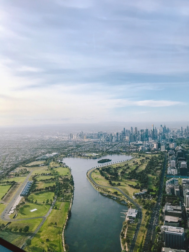 Top shot of Melbourne